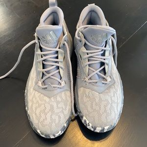 Grey Adidas Basketball Shoes
